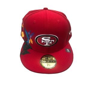 New Era San Francisco 49ers Bloom 59FIFTY Fitted Hat Cap size 7 5/8